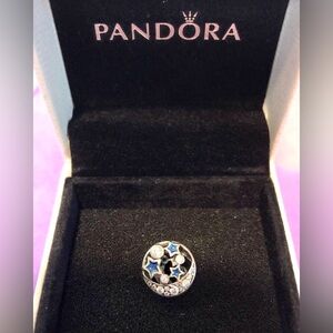🌹🍃New Authentic Pandora “Midnight Blue Night Sky” Sterling Silver Charm🍃🌹